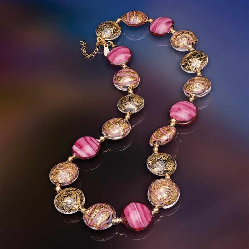 Rosa Splendoro Murano Necklace